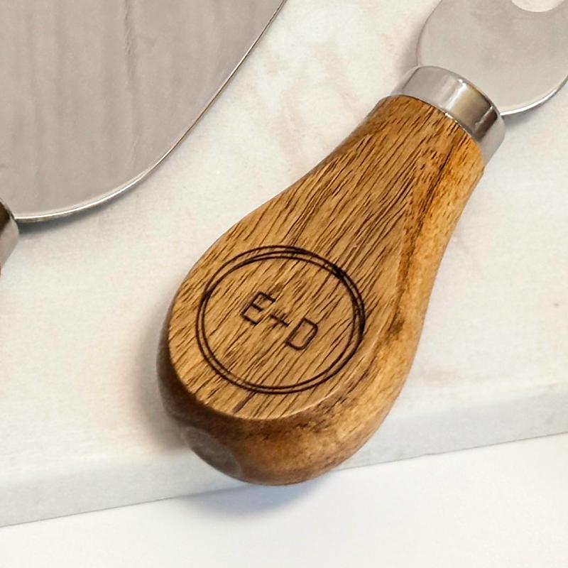 Marble and Wood Charcuterie Board & Serving Set