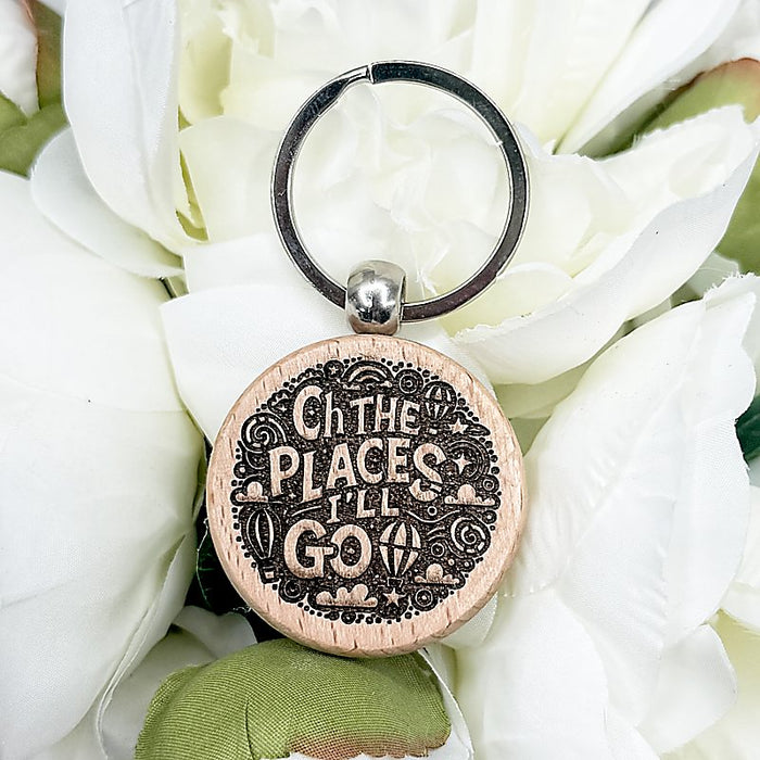Personalized Bamboo Keychain