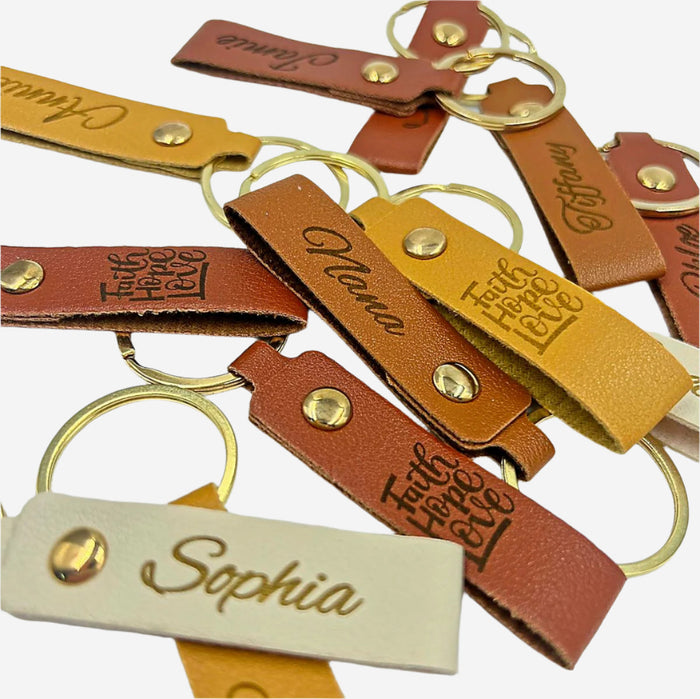 Personalized Leather Keychain