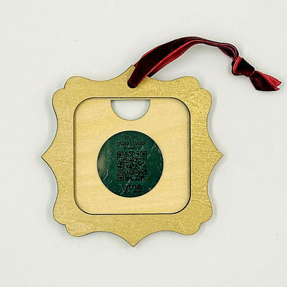 Personalized Ornate Medallion Ornament with Magnetic Photo Tile – Gift Set