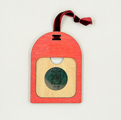 Personalized Arch Shaped Ornament with Magnetic Photo Tile – Gift Set