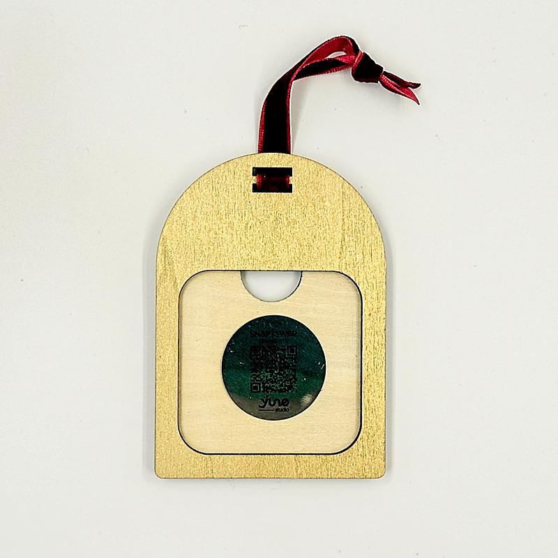 Personalized Arch Shaped Ornament with Magnetic Photo Tile – Gift Set