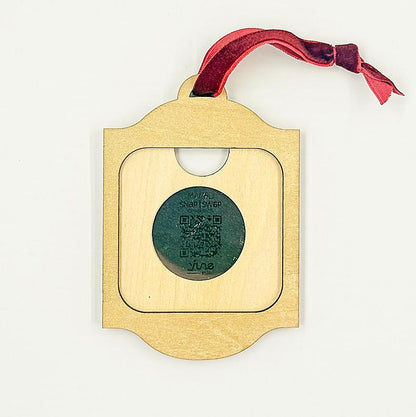 Personalized Frame Shaped Ornament with Magnetic Photo Tile – Gift Set