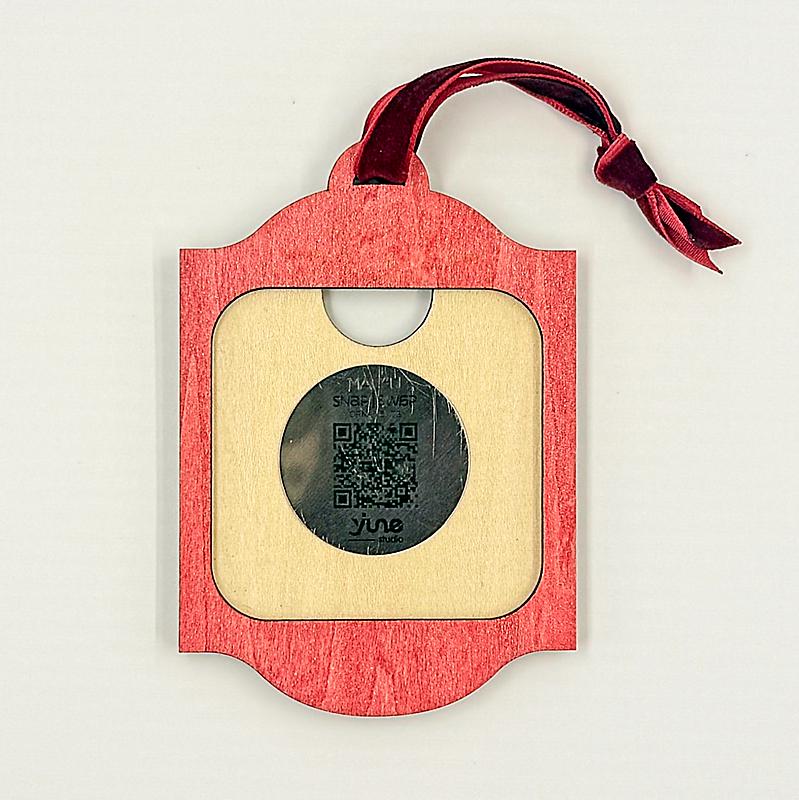 Personalized Frame Shaped Ornament with Magnetic Photo Tile – Gift Set