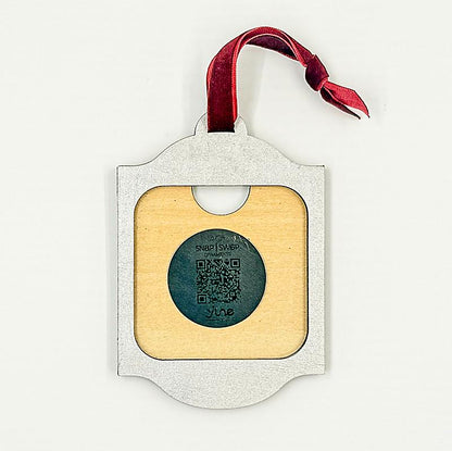 Personalized Frame Shaped Ornament with Magnetic Photo Tile – Gift Set