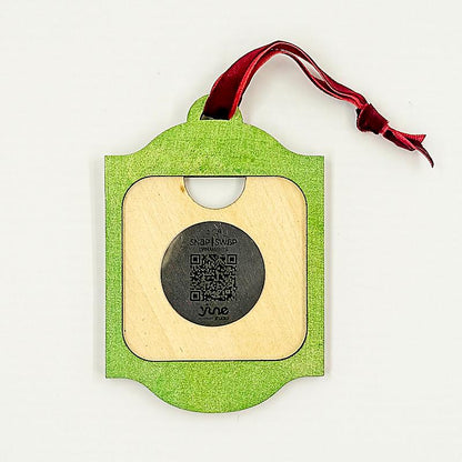 Personalized Frame Shaped Ornament with Magnetic Photo Tile – Gift Set