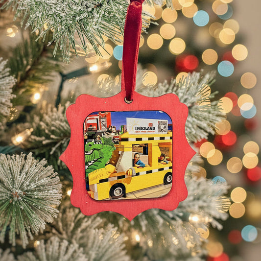 Personalized Ornate Medallion Ornament with Magnetic Photo Tile – Gift Set