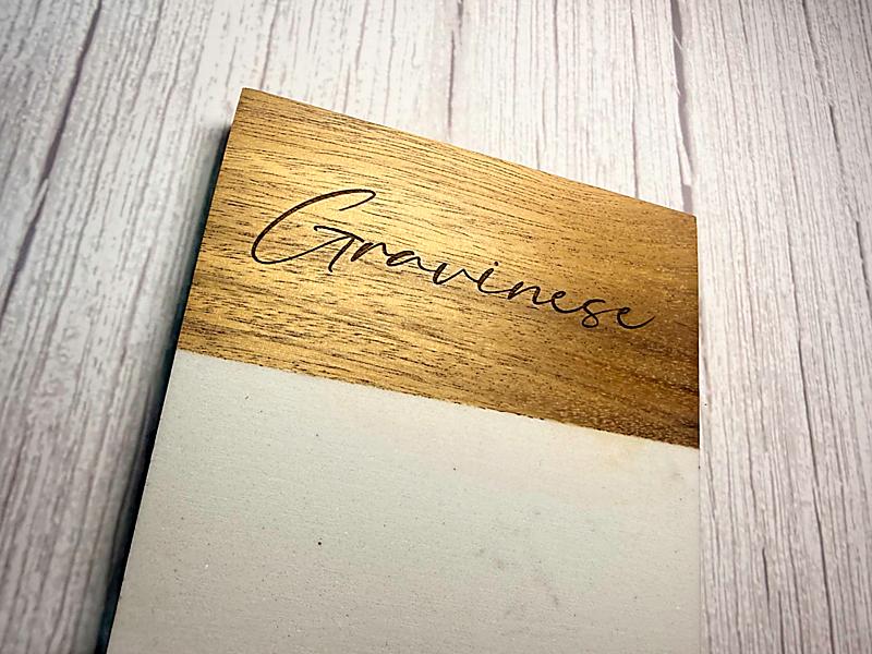 Marble & Wood Coasters - Set of 4 Coasters and Stand