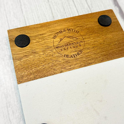 Marble & Wood Coasters - Set of 4 Coasters and Stand