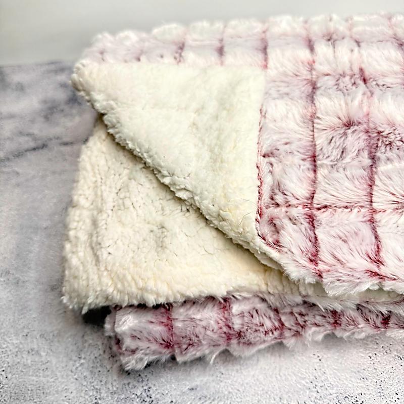 Micro-Mink / Sherpa Throw with Engraved Gift Tag