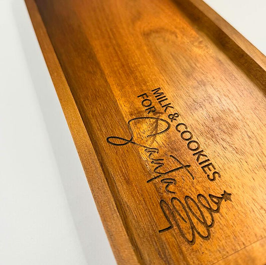 Milk & Cookies for Santa Tray