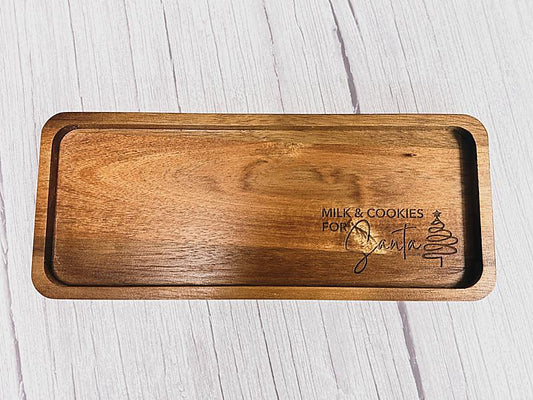 Milk & Cookies for Santa Tray