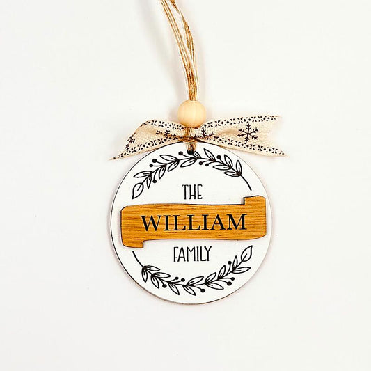 Family Name Wreath Ornament