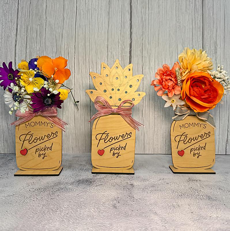 Mother’s Day Keepsake Bundle – Flower Holder & “I Love You Because” Message Board