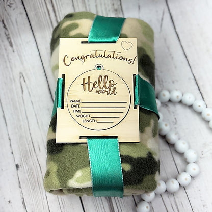 Blanket Gift Tag Newborn Ornament