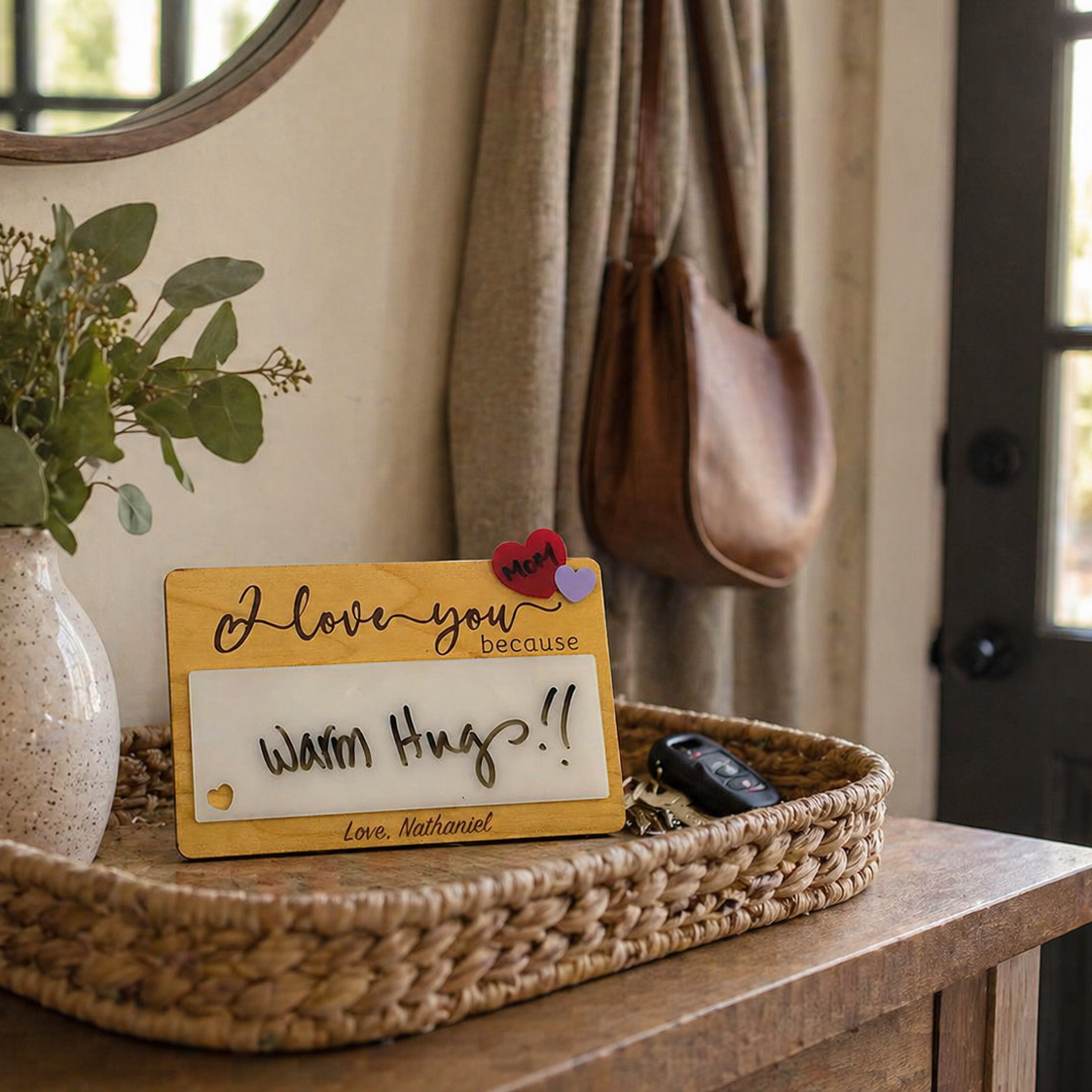 I Love You Because Message Board – Reusable Dry Erase Gift