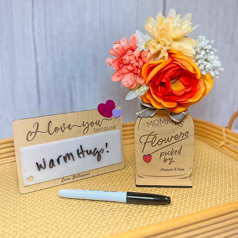 Personalized Flower Holder – “Flowers Picked By” Keepsake